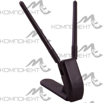 Антенна декоративная SKYWAY 12см два уса с регул. накл. основ. 90*30мм Черная