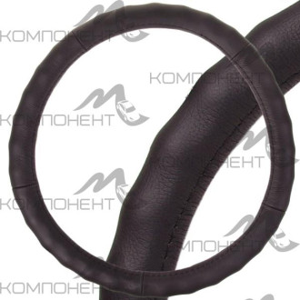 Оплетка руля M кожа нат. SKYWAY Real-2 Черная