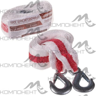 Трос буксировочный лента 5т (2крюка длина 4м) SKYWAY в пакете