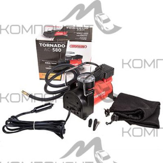 Компрессор 40л/мин 10АТМ SKYWAY ТОРНАДО 12V/14A 140W мет в прикурив.