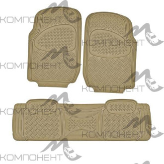 Коврик салона 3пр. SKYWAY Hot-3 полиуретан бежевый (71,5*50,5)