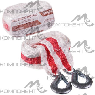 Трос буксировочный лента 5т (2крюка длина 5м)  SKYWAY в пакете