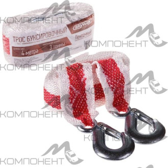 Трос буксировочный лента 3т (2крюка длина 4м) SKYWAY