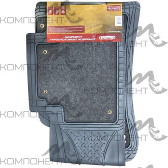 Коврик салона 3пр. SKYWAY Cold-2 полиуретан серый (80*53/48*147,5) съемный ковролин