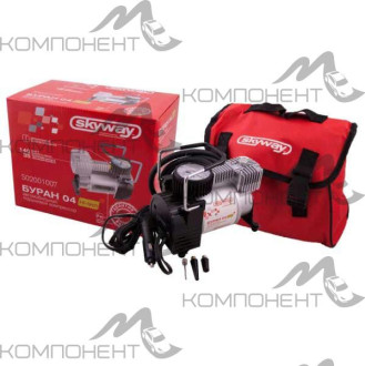 Компрессор 35л/мин 7 АТМ SKYWAY БУРАН-04 Hi-tech мет в прикурив. сумка
