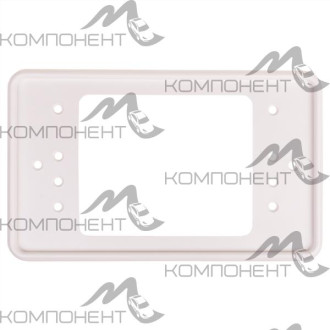 Рамка номера пластмассовая под болт (без надписи) Белая SW 290*170 ГОСТ