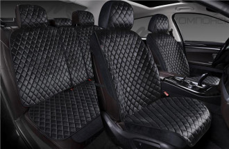 Накидки на весь салон 3D велюр PSV Romb Next Черный