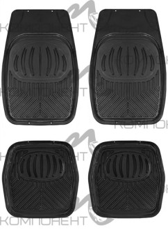 Коврик салона 4пр. PSV STRONG силикон черный (69*48/48*48)