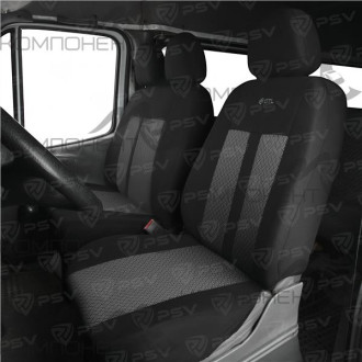 Авточехлы полиэстер 6пр. GTL Modern TRANSIT Черный