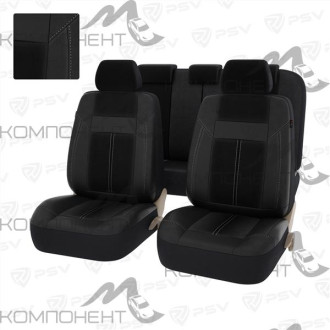 Авточехлы экокожа/велюр 11пр. PSV Absolute Next Черный