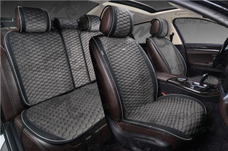 Накидки на весь салон вельвет/экокожа PSV Hornet Черно-Серый