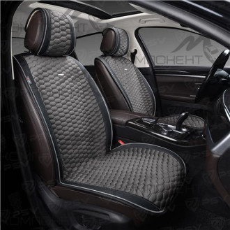 Накидки на передние сиденья велюр PSV Hornet 2 FRONT Черный-серый