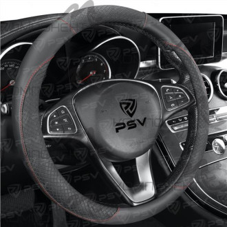 Оплетка руля M экокожа PSV GREAT Черный/Отстрочка красная