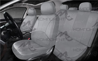 Авточехлы экокожа 11пр. PSV Imperial Next Серый