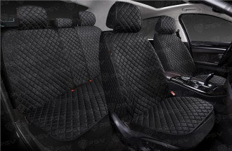 Накидки на весь салон 5D PSV Len Next Черный/Отстрочка черная