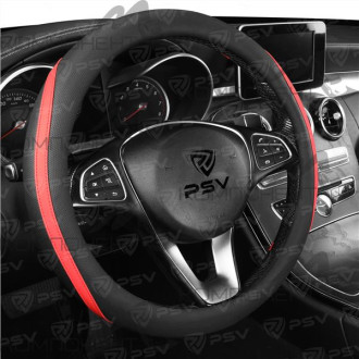 Оплетка руля M экокожа PSV TERMIT Черный/Отстрочка красная
