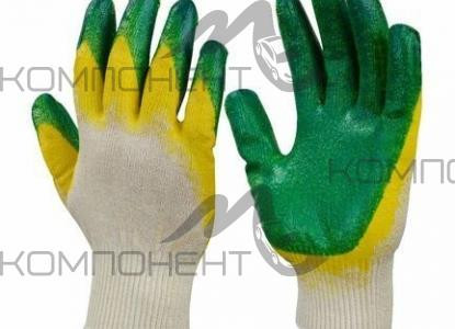 Перчатки х/б двойной облив (точка Саяны)