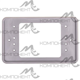 Рамка номера пластмассовая под болт (без надписи) Серая 290*170 ГОСТ