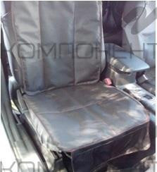 Накидка на сиденье ВЕЗДЕХОД под детское автокресло со спинкой (с карманами)