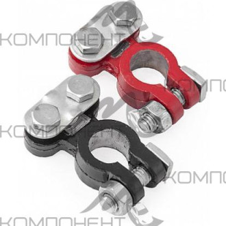 Клеммы АКБ свинец AUTOPROFI универсальная (+) - 19,5 мм, (-) - 17,9 мм крепление жилы 2 болта