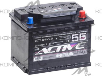 Аккумулятор 6CT- 55VL ActiveFrost 450EN AF 55-3-R обр (242*175*190) (АкТех)