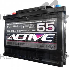 Аккумулятор 6CT- 55VL ActiveFrost 450EN AF 55-3-L прям (242*175*190) (АкТех)