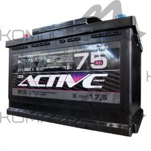 Аккумулятор 6CT- 75VL ActiveFrost 620EN AF 75-3-L прям (278*175*190) (АкТех)