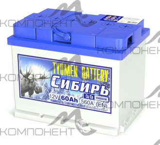 Аккумулятор 6CT- 60L СИБИРЬ (560EN) 242*175*190 (г. Тюмень)