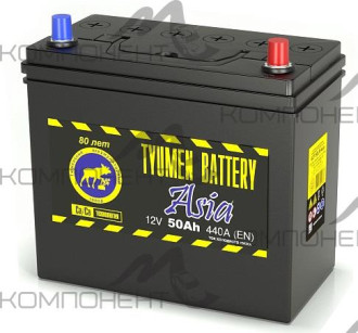 Аккумулятор 6CT- 50L ASIA обратная полярность (тонкие клеммы) (440EN) 236*128*223 (г. Тюмень)