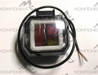 Дополнительный свет "Лайтбар" 20W 12/24V  70*60мм черная 2 дисковые линзы + св/д кольцо