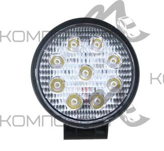 Дополнительный свет "Лайтбар" 27W 12/24V круглая 45мм 115мм 9 св/д