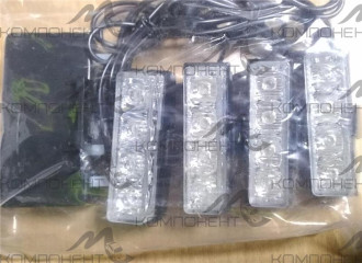 Стробоскоп св/д 24V желтый 4 блока