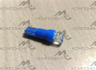Лампа приборная без цоколя 24V неоновая синяя