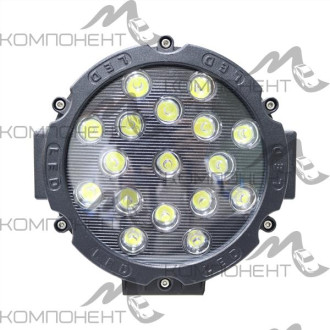 Дополнительный свет "Лайтбар" 51W 12/24V 160мм прожектор св/д черный (17диодов*3Вт)