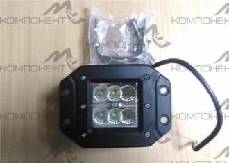 Фара 18W 12-24V ближний 6 св/д 125*95мм врезная/двухрядная