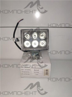 Дополнительный свет "Лайтбар" 18W 12/24V квадратная 6 св/д двухрядная