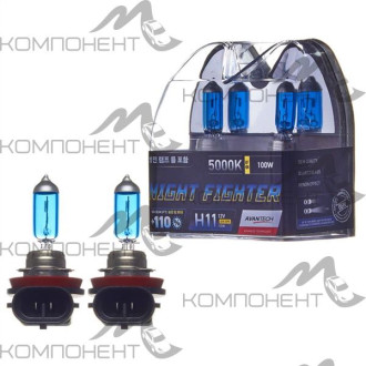Лампа фары  H11  55 W 12V  (100W) 5000K  AVANTECH 2шт