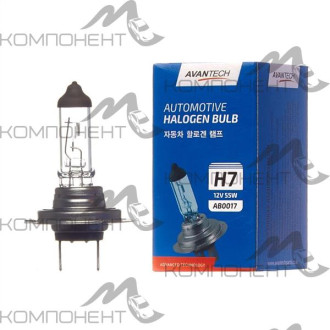 Лампа фары  H7  55 W 12V  AVANTECH