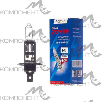 Лампа фары  H1  55 W 12V +50% AVANTECH