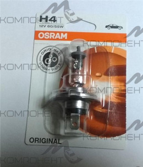 Лампа фары  H4  60/55 W 12V P43T  OSRAM Original Line (Блистер 1шт)