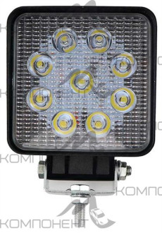 Дополнительный свет "Лайтбар" 27W 12/24V квадратная 35мм 110*110мм 9 св/д