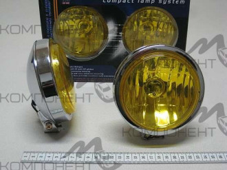 Фара противотуманная LA/ желтая-радуж/ круглая (2шт)