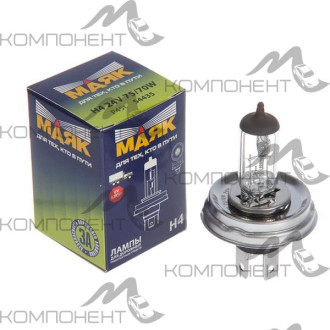 Лампа фары  H4  75/70 W 24V P45  МАЯК