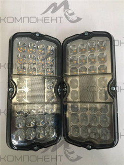 Фонари УАЗ св/д красно-желтые тонированное стекло 12в 32диода габарит/стоп/поворот SKV