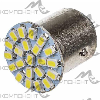 Лампа габарит  21/5 W 12V 22 SMD диод 2конт. SKYWAY белая (2шт)