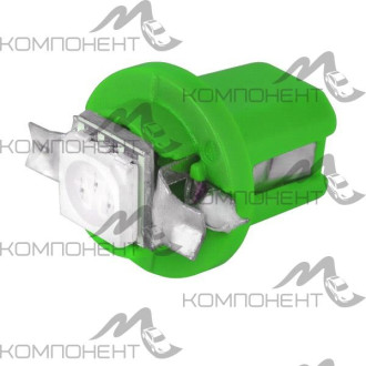 Лампа приборная с патроном 1.2W 12V 1 SMD диод B8.5d 1конт. SKYWAY зеленая