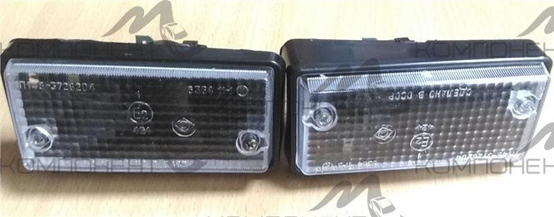 Подфарник ВАЗ 2101 /черный, белое стекло (комплект 2шт) УП-148