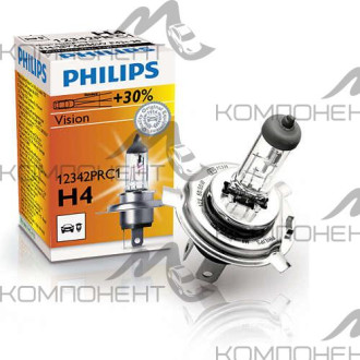 Лампа фары  H4  60/55 W 12V P43T  PHILIPS Vision