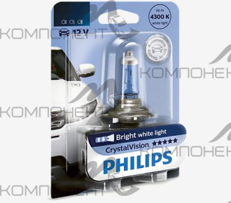Лампа фары  H3  55 W 12V PK22S  PHILIPS CrystalVision