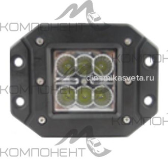 Дополнительный свет "Лайтбар" 18W  9-32V 6000К CREE/6 рассеянный ZOOML